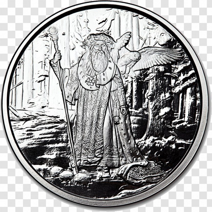 Silver Coin Loki Celtic Mythology Deity - Bullion Transparent PNG