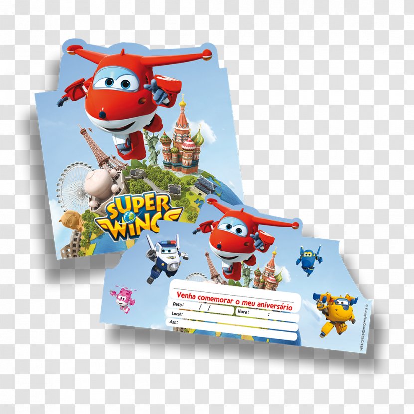 Convite Birthday Party Paper Greeting & Note Cards - Super Wings Transparent PNG
