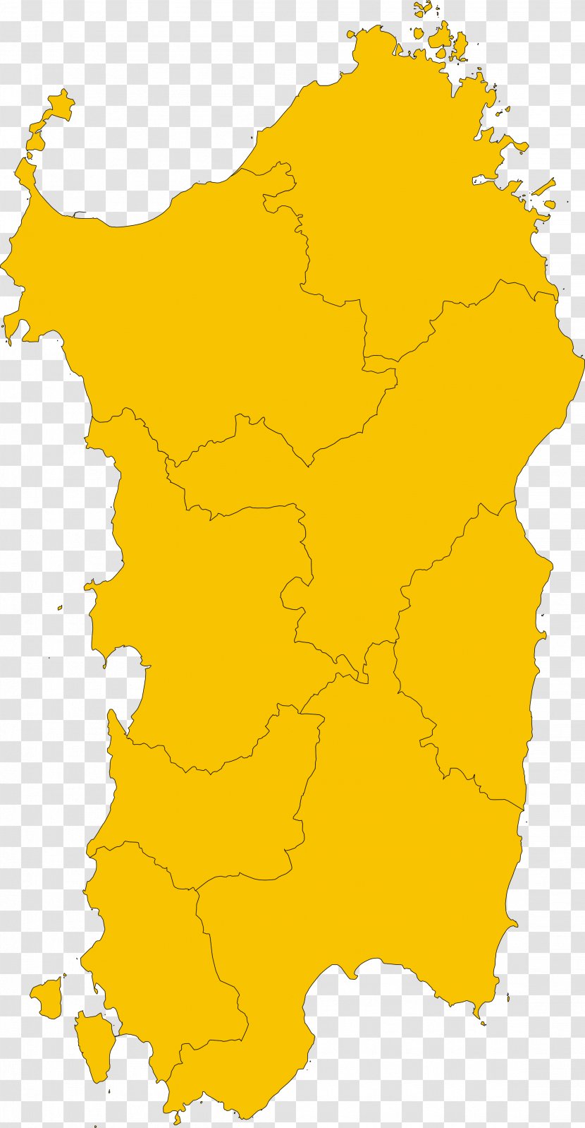 Regions Of Italy Cagliari Kingdom Sardinia Giudicati Sardinian - Map Transparent PNG