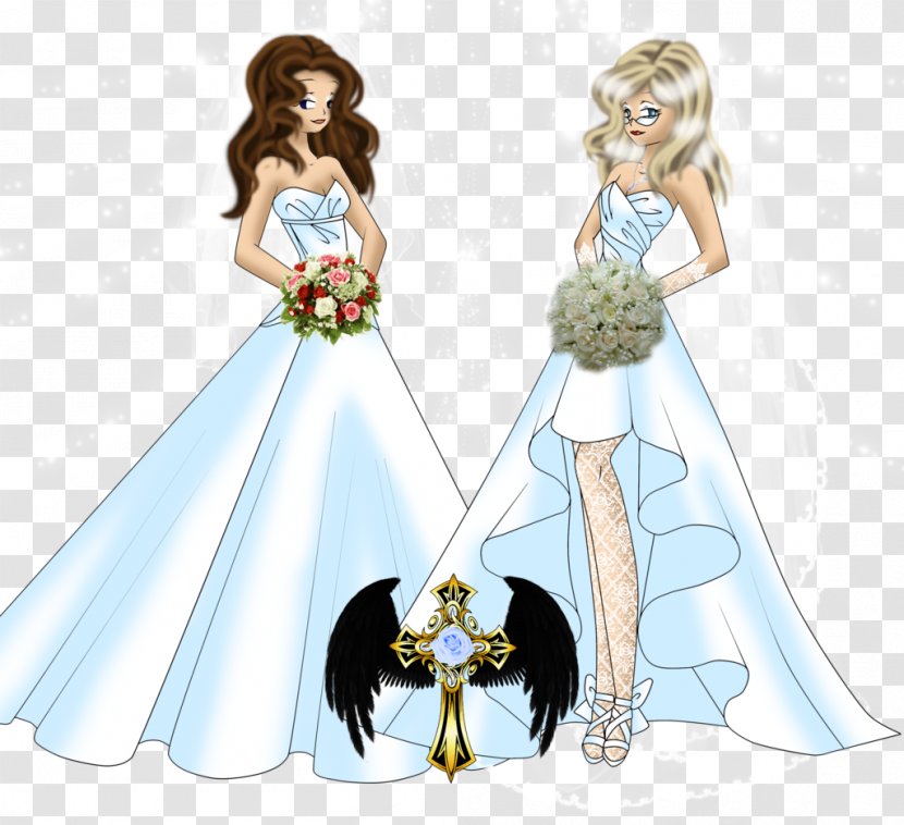 Bride Gown Wedding Cartoon - Flower Transparent PNG