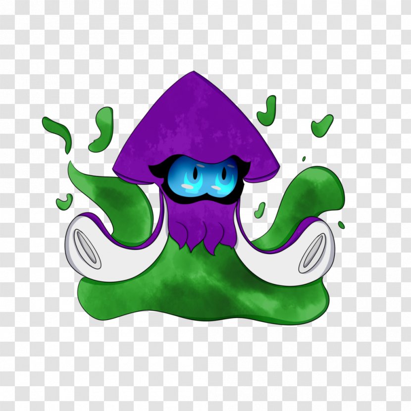 Green Animal Character Clip Art - Drawing Of Squid Transparent PNG