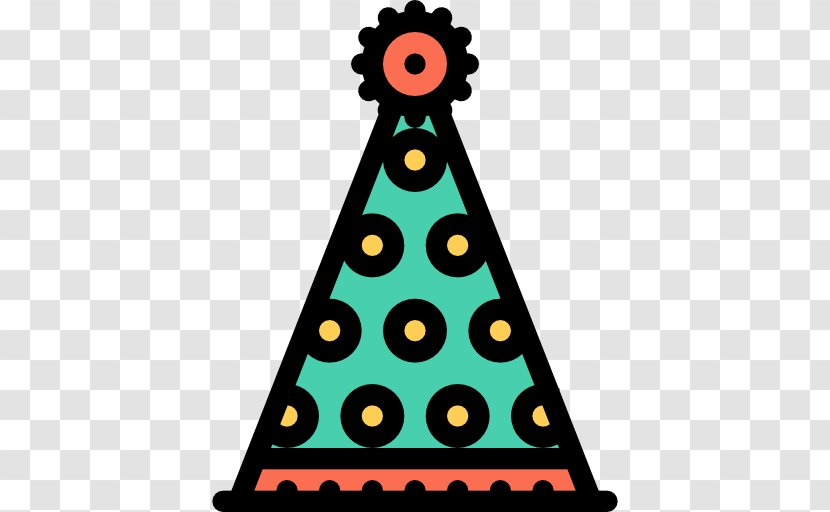 Christmas Tree Decoration Line Clip Art - Birthday Hat Transparent PNG