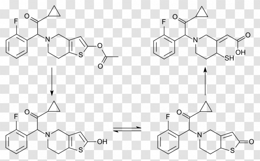 Prasugrel Prodrug Active Metabolite Clopidogrel Antiplatelet Drug - White - Activation Transparent PNG