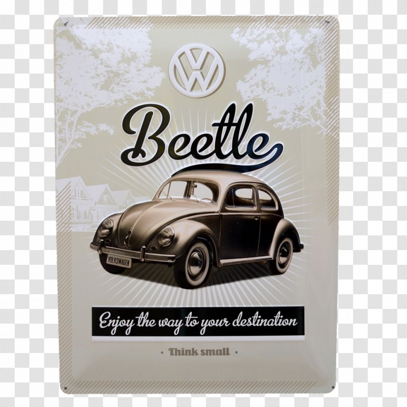Volkswagen Beetle Car Transporter Retro Style - Model - Propaganda Poster Transparent PNG