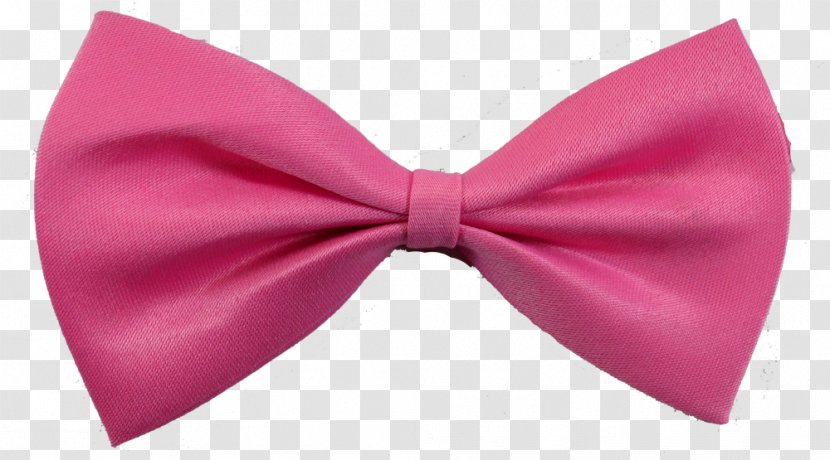 Bow Tie Pink Necktie Clothing Accessories Satin - Clip - BOW TIE Transparent PNG
