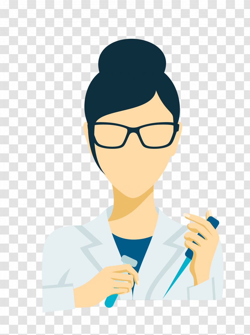 Physician Euclidean Vector Illustration - Watercolor - Female Doctor Material Transparent PNG