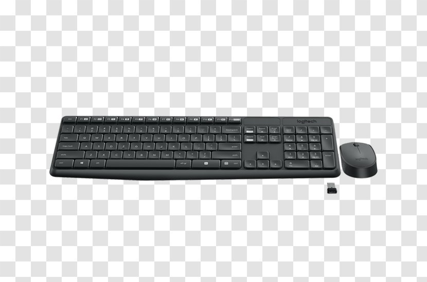 Computer Keyboard Mouse Wireless Logitech Unifying Receiver - Space Bar Transparent PNG