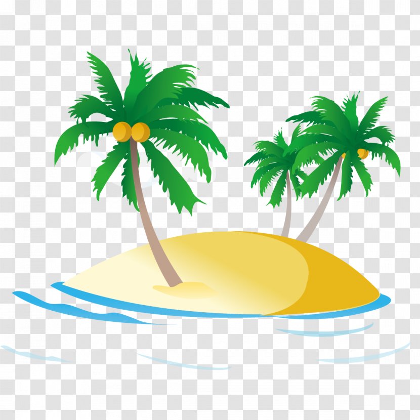 Sea Ocean Royalty-free Clip Art - Royaltyfree - Beach Coconut Tree Transparent PNG