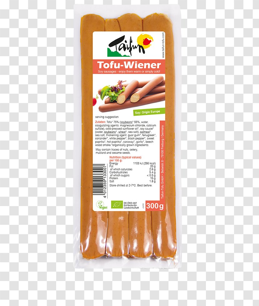Hot Dog Organic Food Vienna Sausage Tofu - Meat Transparent PNG