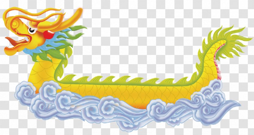 Zongzi Cartoon Dragon Boat Bateau-dragon - Fictional Character Transparent PNG