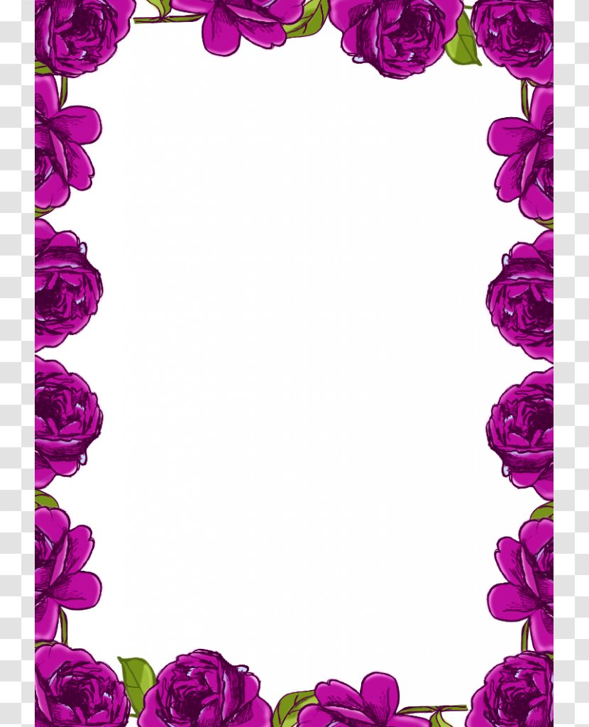 Borders And Frames Flower Rose Clip Art - Family - Free Document Transparent PNG