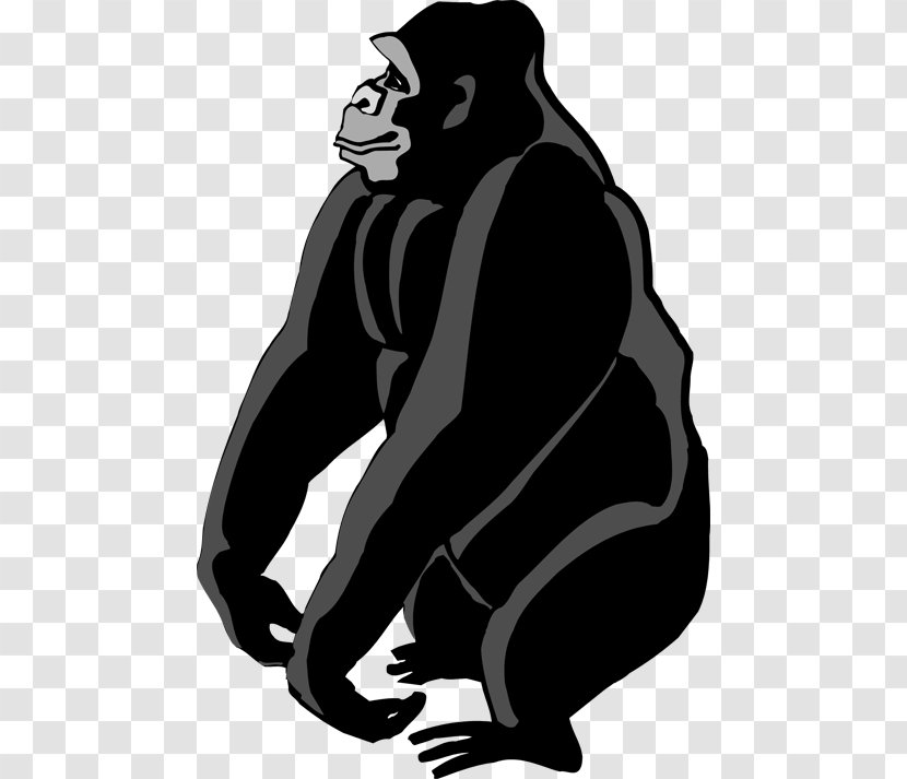 Gorilla Clip Art - Silhouette Transparent PNG
