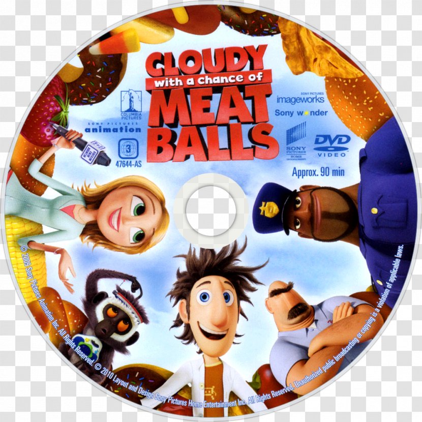 Cloudy With A Chance Of Meatballs DVD Hamburger Blu-ray Disc - Film - Dvd Transparent PNG