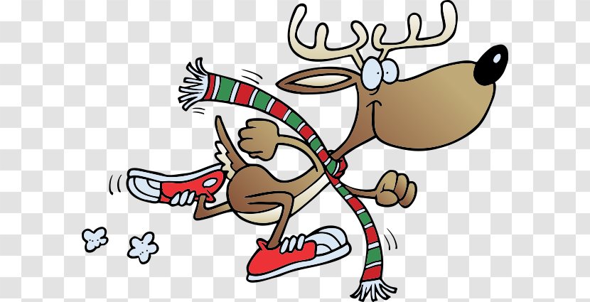 Vanessa Welch Reindeer Run Santa Claus Running Clip Art - Area - Flyer Transparent PNG