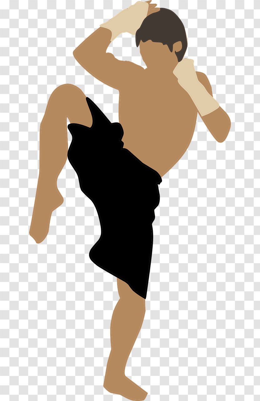 Muay Thai Taekwondo Sport Boxing Punch - Silhouette Transparent PNG