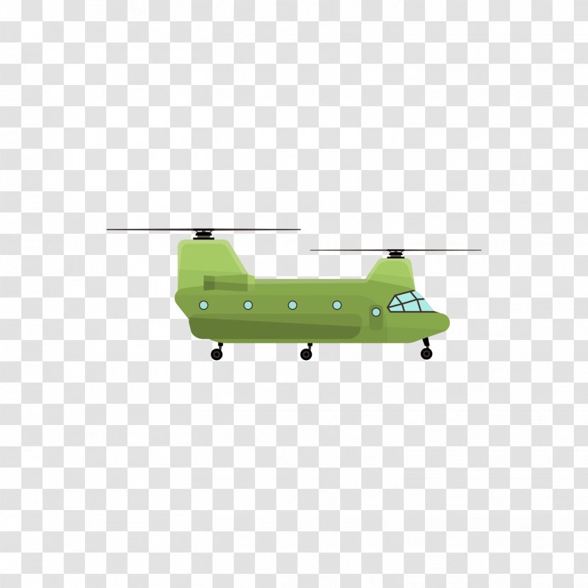 Helicopter Military Transport Aircraft Airplane - Aviation - Green Transparent PNG