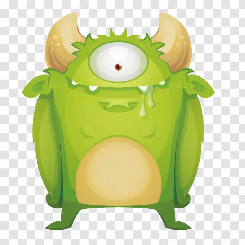 Monster Short Story Xa1Fuera De Aquxed, Horrible Monstruo Verde! Euclidean Vector - Fictional Character - Cartoon Transparent PNG