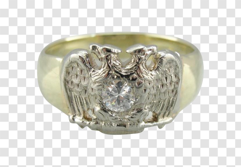 Ring Freemasonry Scottish Rite Double-headed Eagle Jewellery - Wedding Transparent PNG