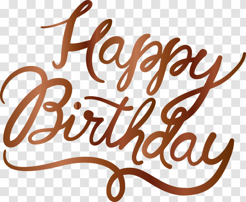 Birthday Calligraphy Happy Birthday Calligraphy Transparent PNG