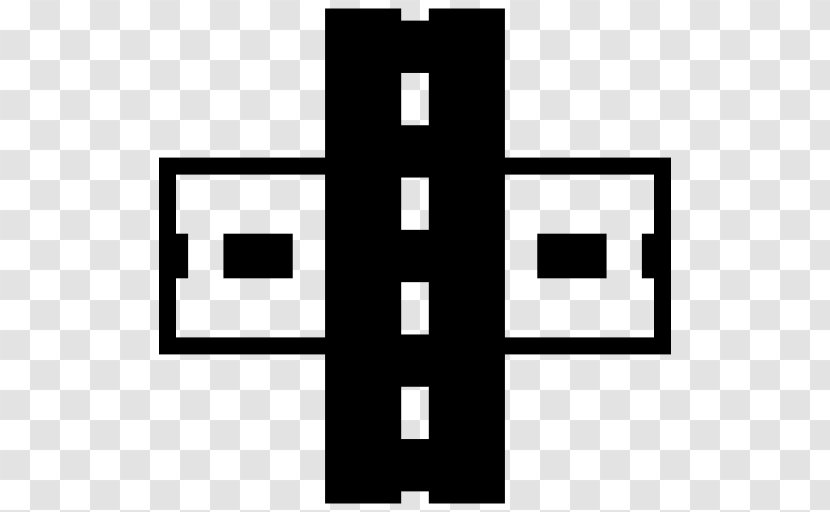 Road Junction Transport - Black And White Transparent PNG