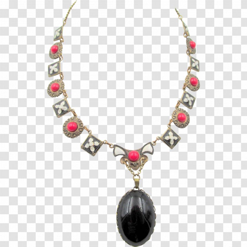 Necklace Art Deco Jewellery Ruby Lane - Body Jewelry Transparent PNG
