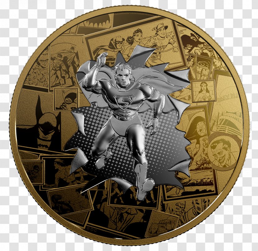 Superman Coin Diana Prince All Star Comics - Dc - Silver Transparent PNG