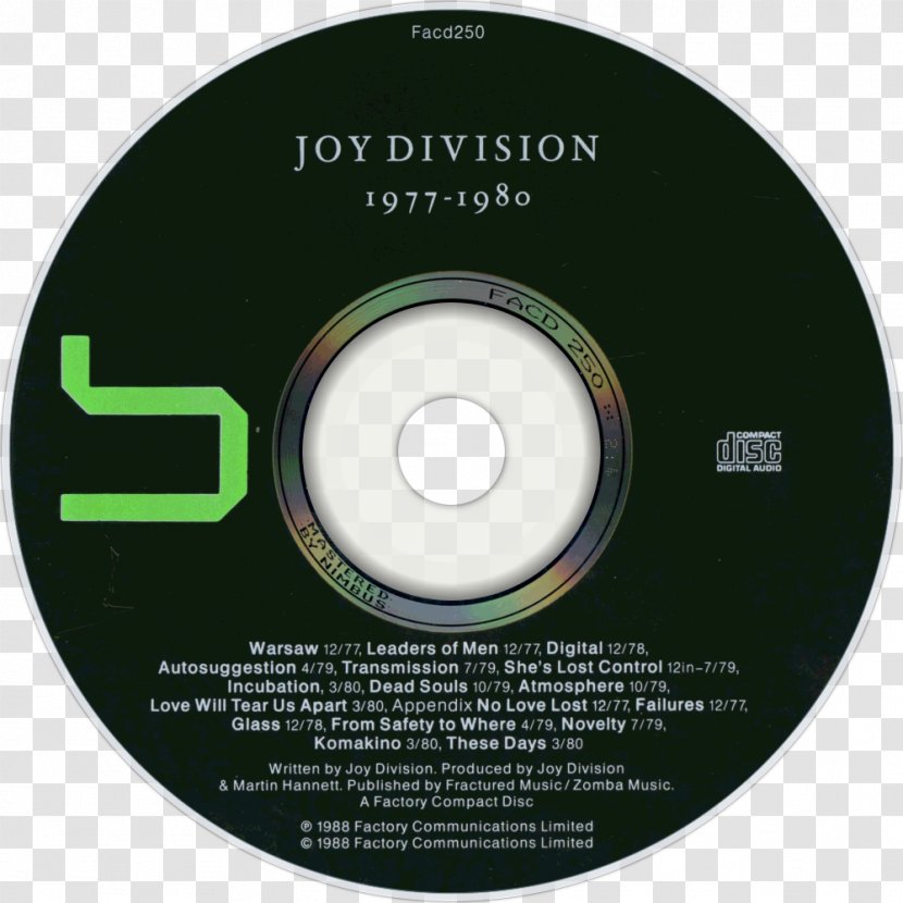 Substance Compact Disc Joy Division - Data Storage Device Transparent PNG