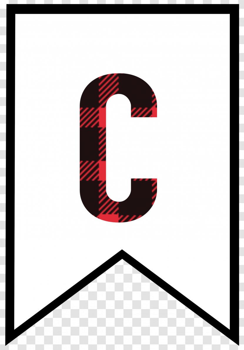 Paper Letter Tartan Banner Pattern - Alphabet - C Transparent PNG
