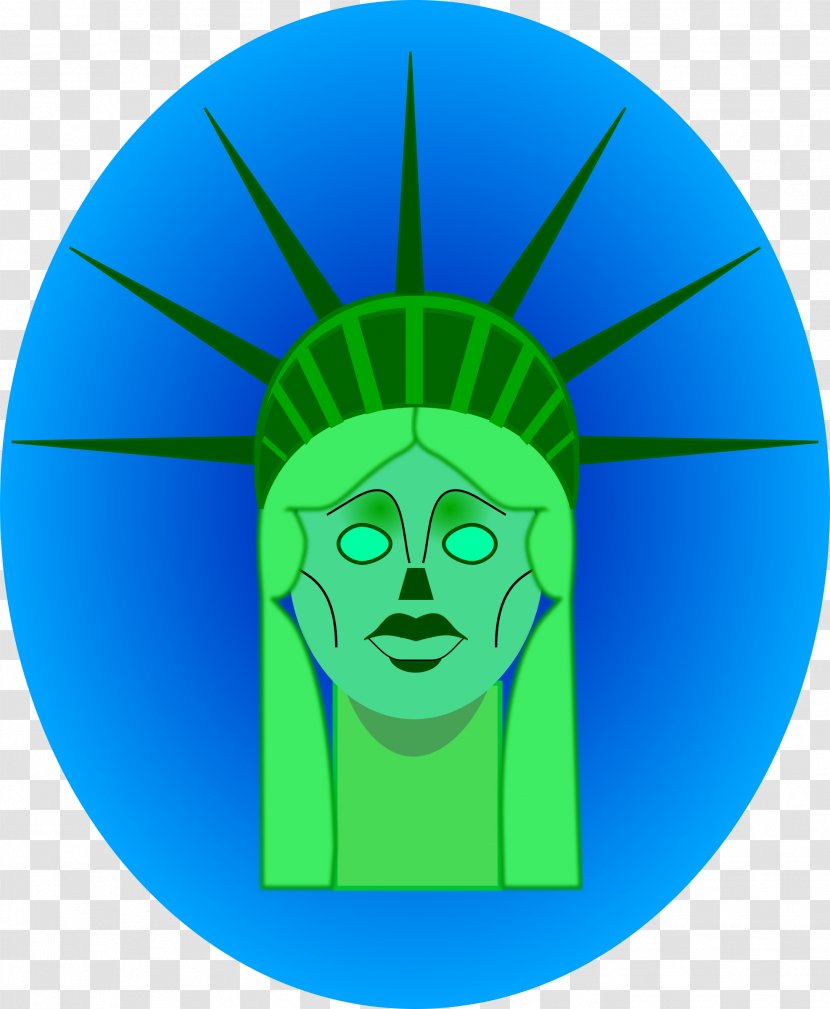 Electric Blue Aqua Teal Turquoise - Statue Of Liberty Transparent PNG