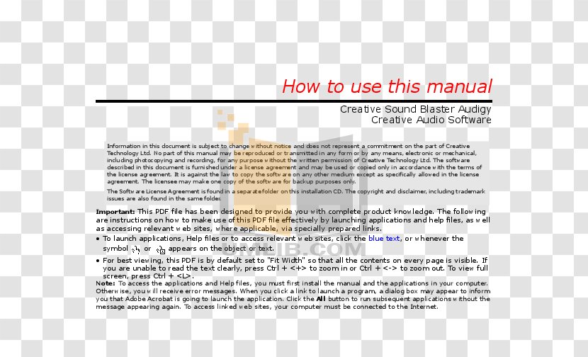 Document Creative Audigy 4 Sound Blaster Product Manuals - Text - Bussines Card Transparent PNG