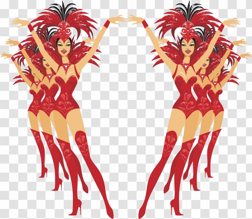 Showgirl Moulin Rouge Dance - Silhouette - Shows Transparent PNG