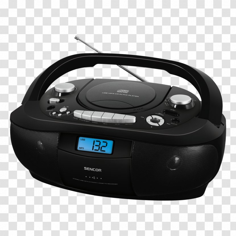 Boombox Compact Disc USB Radio CD Player - Lecteur De Cd - Audio Cassette Transparent PNG