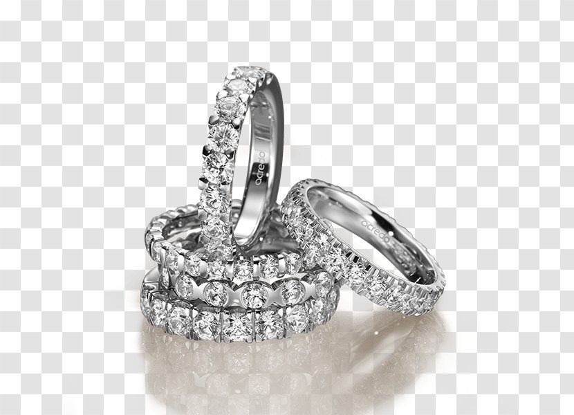 Wedding Ring Silver Engagement Jewellery - Platinum Transparent PNG