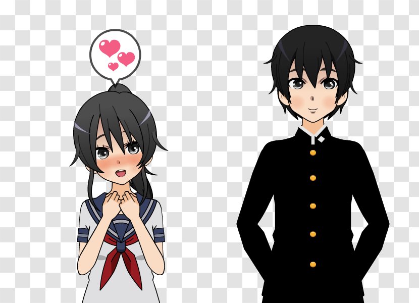 Yandere Simulator Senpai And Kōhai Export Kavaii - Watercolor Transparent PNG