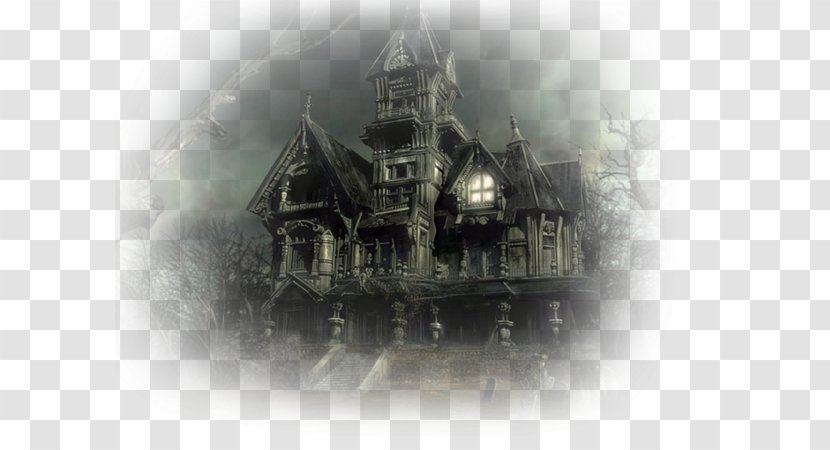 Haunted House Desktop Wallpaper - Giphy Transparent PNG