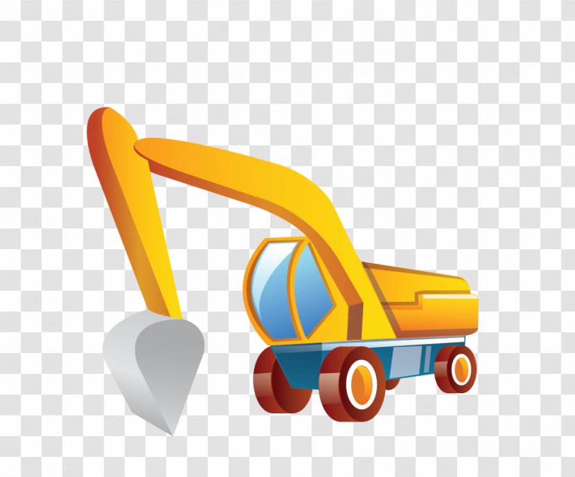 Sturgis Library Barnstable Car Machine Drawing - Yellow Excavator Transparent PNG