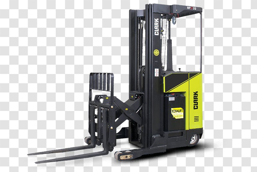 Forklift Clark Material Handling Company Heavy Machinery Warehouse Truck - Battery Transparent PNG