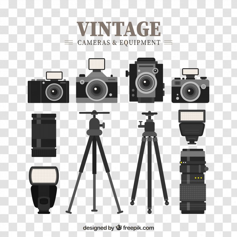 Camera Lens Photography - Mirrorless Interchangeable - Vintage Photographic Equipment Transparent PNG
