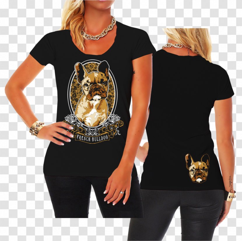 T-shirt Sleeve Neckline Streetwear - French Bulldog Transparent PNG