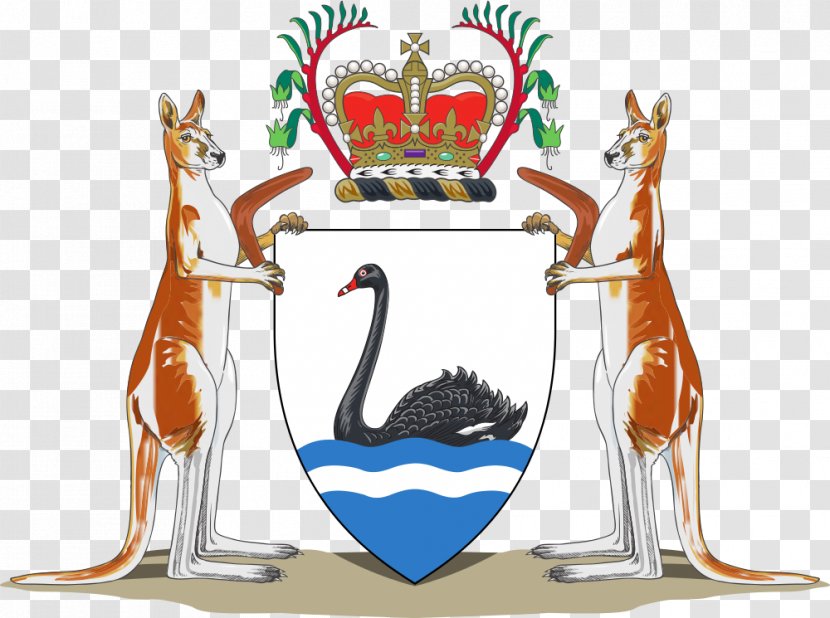 Perth Coat Of Arms Western Australia Flag - Tree - Watercolor Transparent PNG