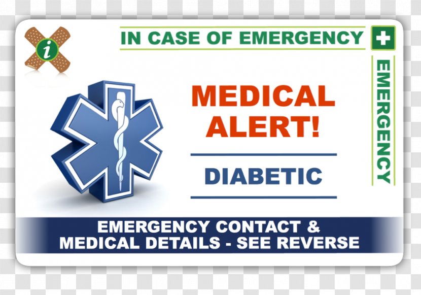 In Case Of Emergency Diabetes Mellitus Medical Services Health - Allergy Transparent PNG