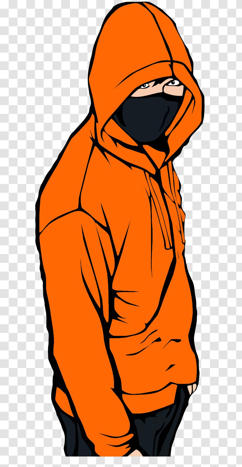 Clip Art Illustration Character Line Headgear - Orange - 4h Transparent PNG