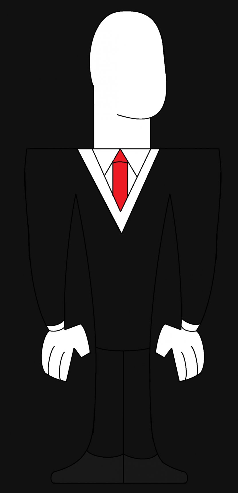 Cartoon Black Silhouette - Computer - Slender Man Transparent PNG