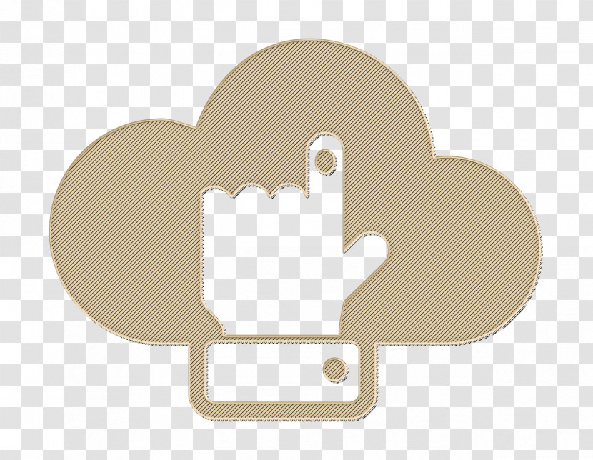 Click Icon Cloud Icon Finger Icon Transparent PNG