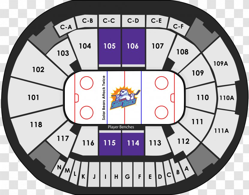 Amway Center Orlando Solar Bears Florida Everblades ECHL Knoxville Ice - Concert - Inverness Centre Transparent PNG