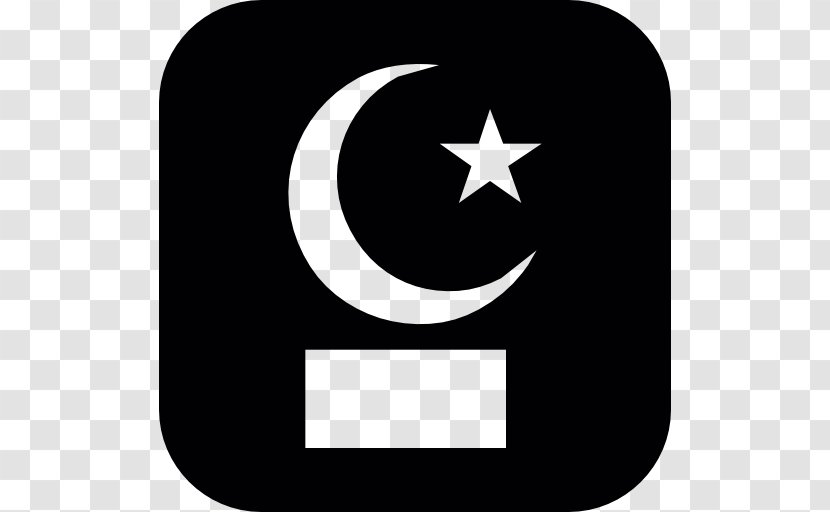 Symbols Of Islam Pakistan - Black And White Transparent PNG