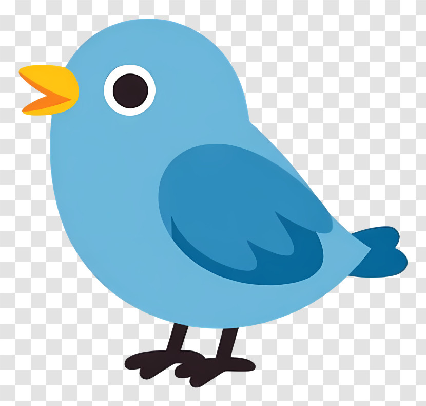 Cute Blue Cartoon Bird Transparent PNG