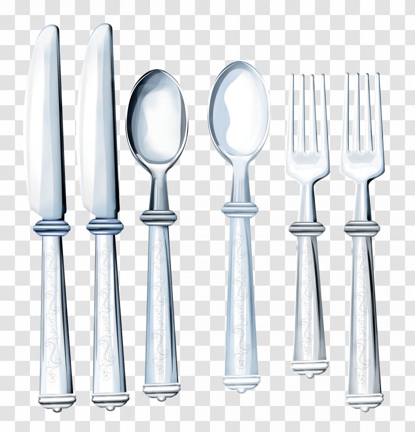 Fork Knife Spoon Kitchen - Plate - Spoons Forks Knives Image Transparent PNG