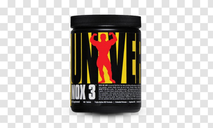 Dietary Supplement Universal Nutrition NOX-3 - 180 Tablets Fat Burners 55 Sports NutritionEdit And Release Transparent PNG
