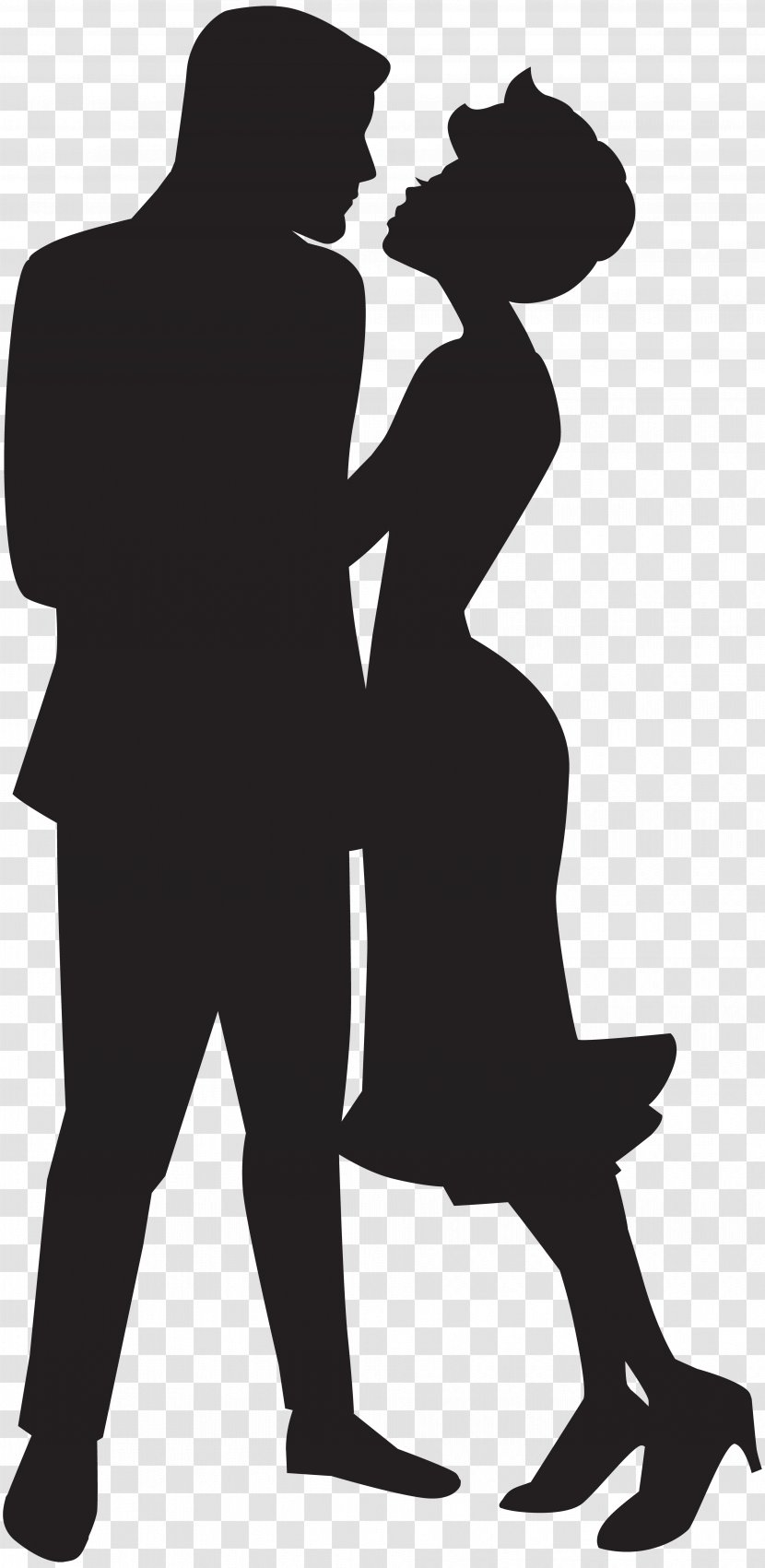 Silhouette Clip Art - Shoulder - Couple In Love Transparent PNG